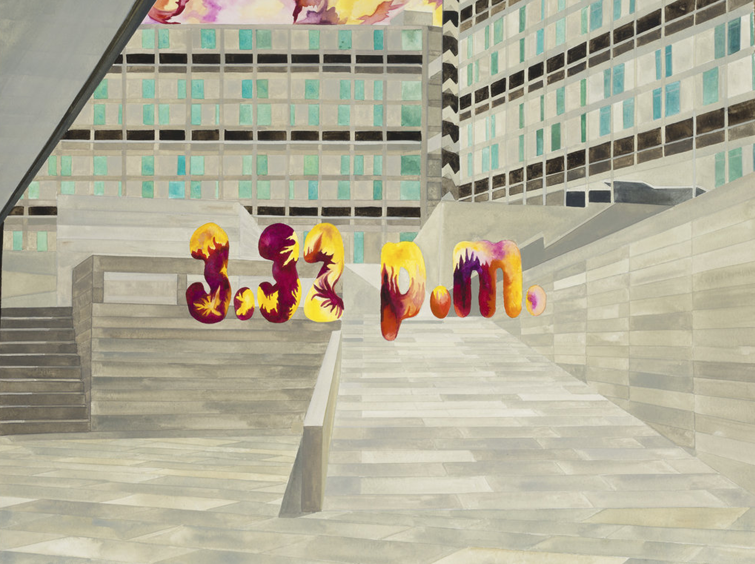 Isa Melsheimer, Nr330, 2013, gouache sur papier, 42 x 56 cm.