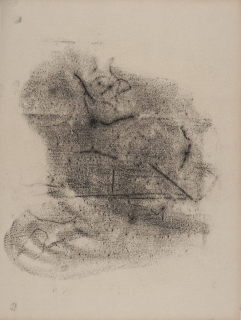 Graphite rubbing from 2009 by the Portuguese artist Francisco Tropa