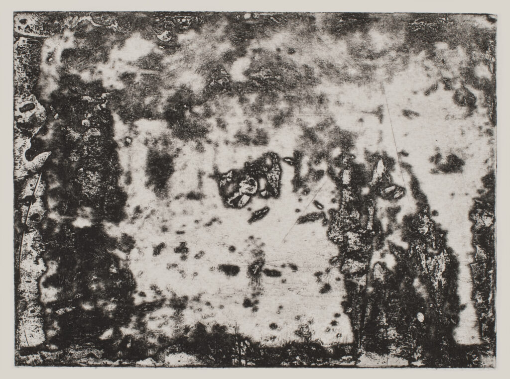 Abstract etching from 2010 by Portuguese artist Francisco Tropa